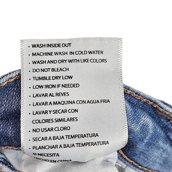 Kancan Mid Rise Ankle Skinny Jeans Size 5 /26 Raw Hem Distressed Fringe Juniors - Picture 10 of 10